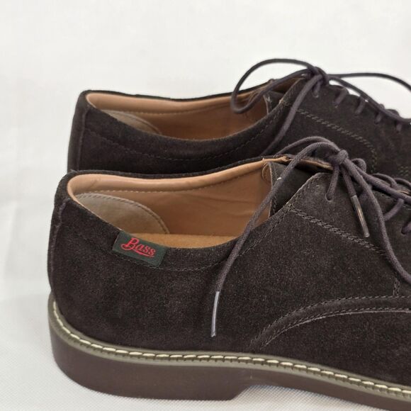 G.H. Bass Pasadena Shoes Mens Size 12 Brown Suede Oxford Casual Lace Up - Picture 7 of 16